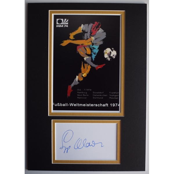 Sepp Maier Signed Autograph A4 photo display Germany 1974 World Cup Final COA AFTAL Perfect Gift Memorabilia		