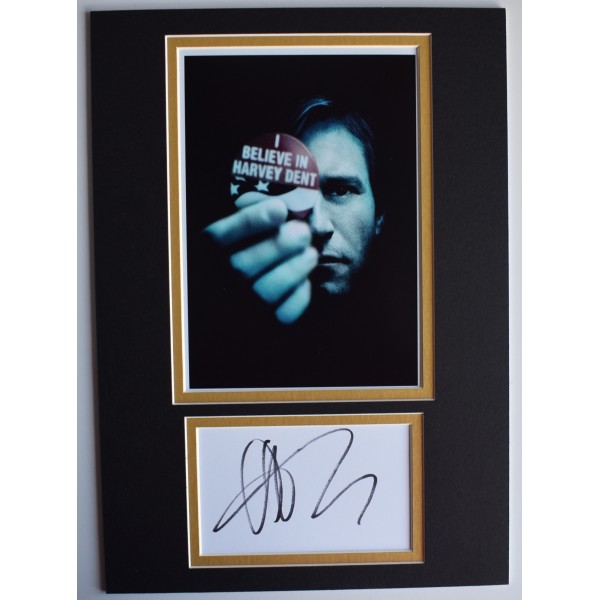 Aaron Eckhart Signed Autograph A4 photo display Film Batman Dark Knight Rises AFTAL Perfect Gift Memorabilia	