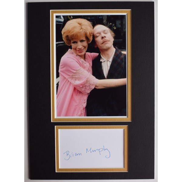 Brian Murphy Signed Autograph A4 photo display George & Mildred TV Actor AFTAL Perfect Gift Memorabilia	