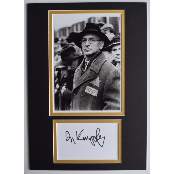 Ben Kingsley Signed Autograph A4 photo display Schindlers List Film AFTAL COA Perfect Gift Memorabilia	