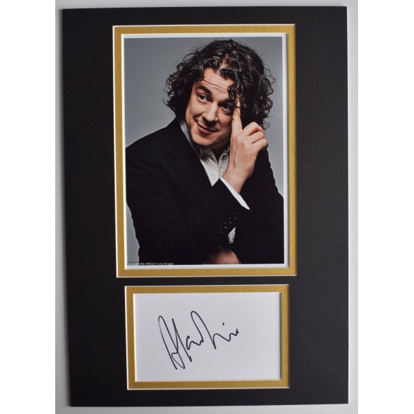 Alan Davies Signed Autograph A4 photo display Jonathan Creek QI TV AFTAL COA Perfect Gift Memorabilia	