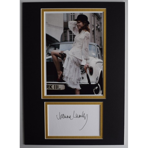 Joanna Lumley Signed Autograph A4 photo display Avengers TV Absolutely Fabulous AFTAL Perfect Gift Memorabilia	