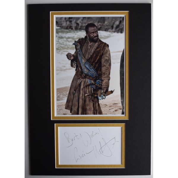 Lucian Msamati Signed Autograph A4 photo display Game of Thrones GOT Actor COA AFTAL Perfect Gift Memorabilia	