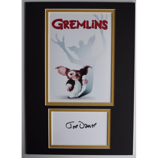 Joe Dante Signed Autograph A4 photo display Film Gremlins Director AFTAL COA Perfect Gift Memorabilia	