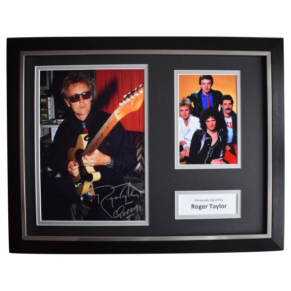 Roger Taylor Signed Autograph framed 16x12 photo display Music Queen Drum Guitar AFTAL Perfect Gift Memorabilia	