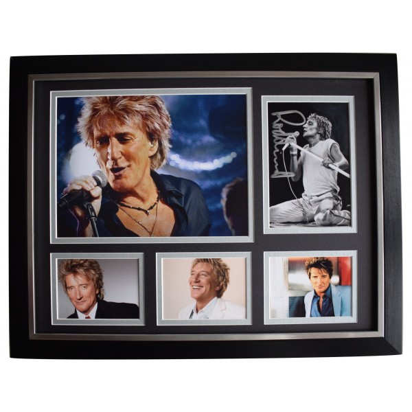 Rod Stewart Signed Autograph framed 16x12 photo display Music Maggie May Faces AFTAL Perfect Gift Memorabilia	