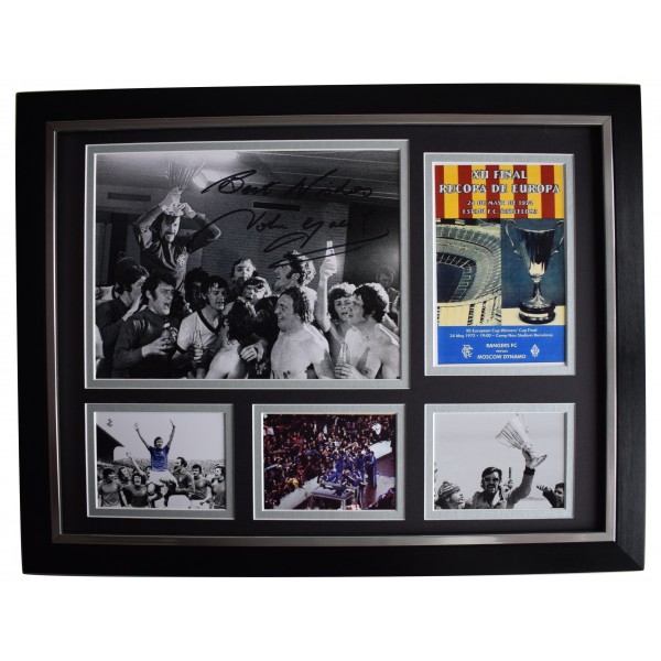 John Greig Signed Autograph framed 16x12 photo display Rangers ECWC 1972 COA AFTAL Perfect Gift Memorabilia	