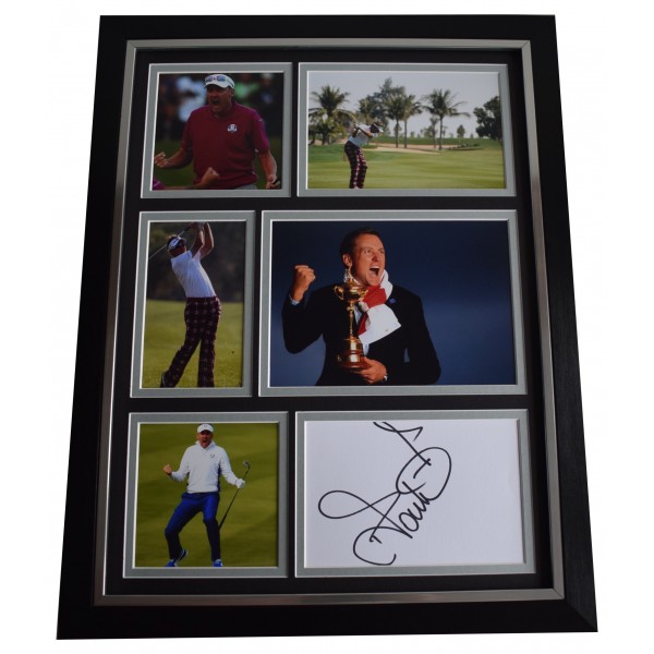 Ian Poulter Signed Autograph framed 16x12 photo display Golf Open Sport COA AFTAL Perfect Gift Memorabilia	