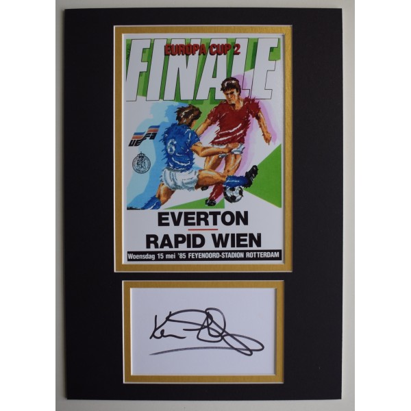 Kevin Sheedy Signed Autograph A4 photo display Everton ECWC Winners 1985 COA AFTAL Perfect Gift Memorabilia	