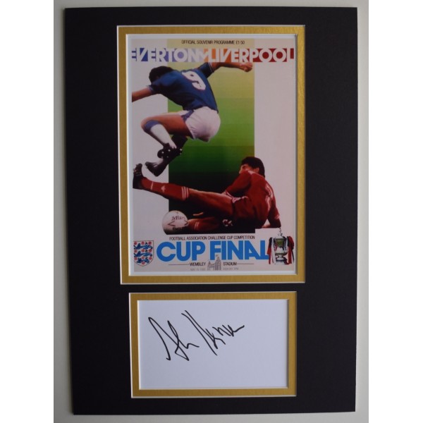 Alan Hansen Signed Autograph A4 photo display Liverpool 1986 FA Cup Final COA AFTAL Perfect Gift Memorabilia	