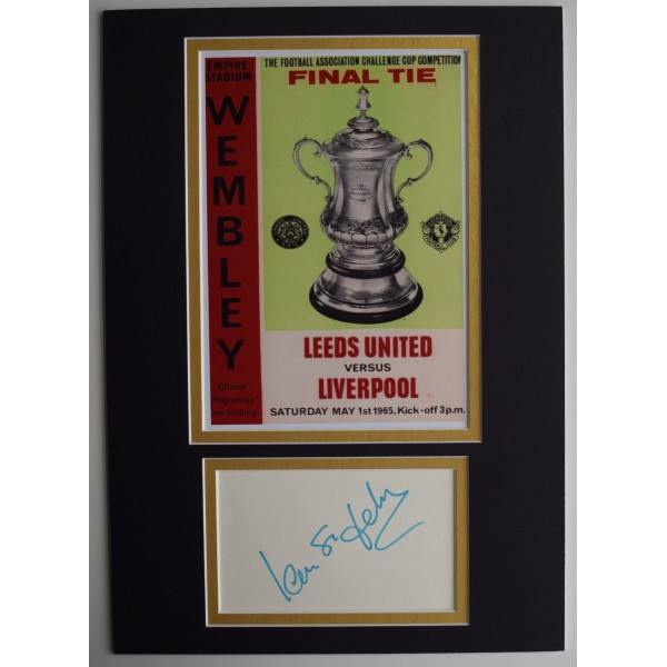Ian St John Signed Autograph A4 photo display Liverpool FA Cup Final 1965 COA AFTAL Perfect Gift Memorabilia	