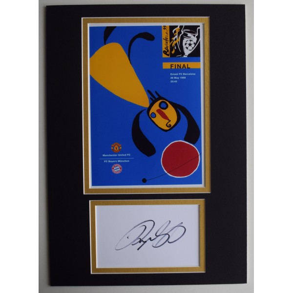 Ryan Giggs Signed Autograph A4 photo display Man Utd 1999 European Cup Final COA AFTAL Perfect Gift Memorabilia	
