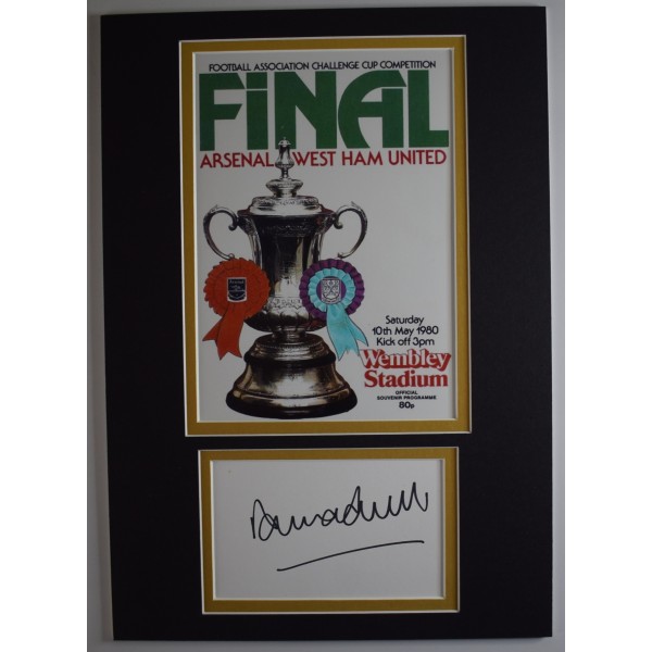 Alvin Martin Signed Autograph A4 photo display West Ham Utd FA Cup Final 1980 AFTAL Perfect Gift Memorabilia	