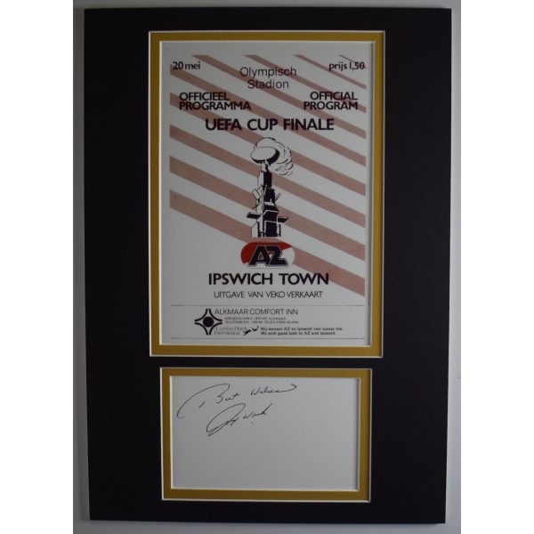 John Wark Signed Autograph A4 photo display Ipswich UEFA Cup 1981 Final COA AFTAL Perfect Gift Memorabilia		