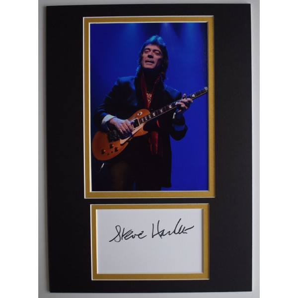 Steve Hackett Signed Autograph A4 photo display Music Genesis AFTAL COA AFTAL Perfect Gift Memorabilia		