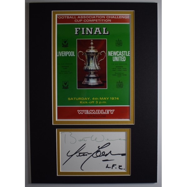 Peter Cormack Signed Autograph A4 photo display Liverpool FA Cup Final 1974 COA AFTAL Perfect Gift Memorabilia	