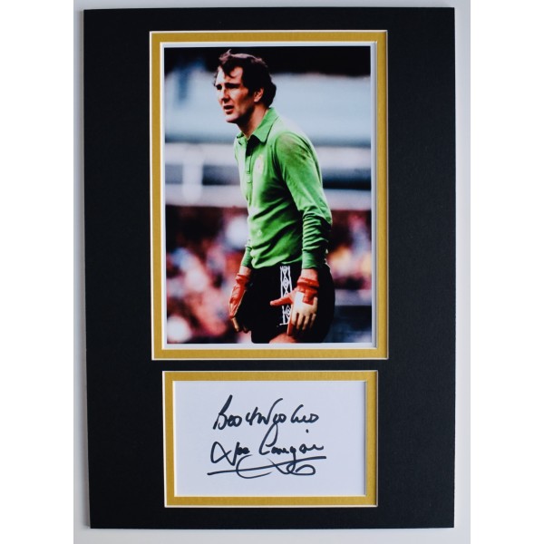 Joe Corrigan Signed Autograph A4 photo display Manchester City Goalkeeper AFTAL Perfect Gift Memorabilia	