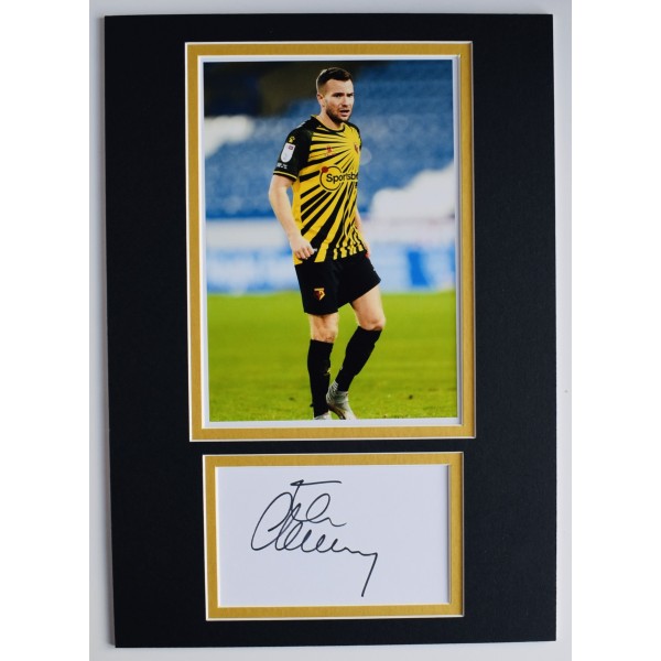 Tom Cleverley Signed Autograph A4 photo display Watford Football AFTAL COA Perfect Gift Memorabilia	