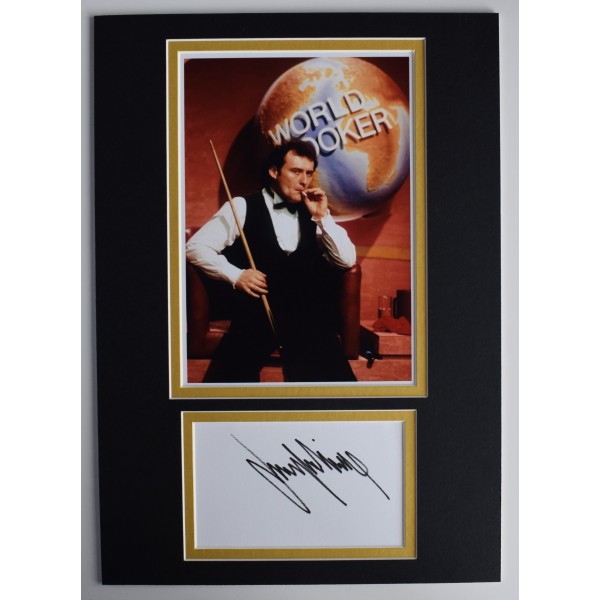 Jimmy White Signed Autograph A4 photo display Snooker Champion Sport COA AFTAL Perfect Gift Memorabilia		