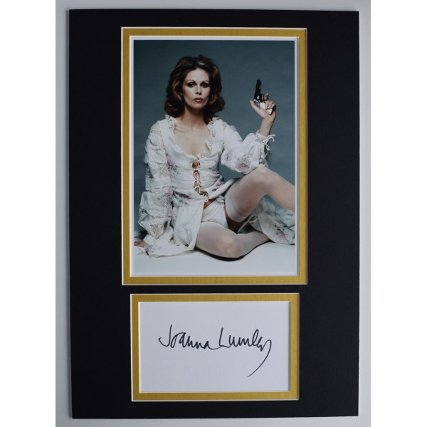Joanna Lumley Signed Autograph A4 photo display TV Avengers TV Actress COA AFTAL Perfect Gift Memorabilia		