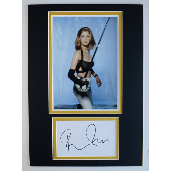 Rosamund Pike Signed Autograph A4 photo display James Bond Miranda Frost Film AFTAL Perfect Gift Memorabilia	