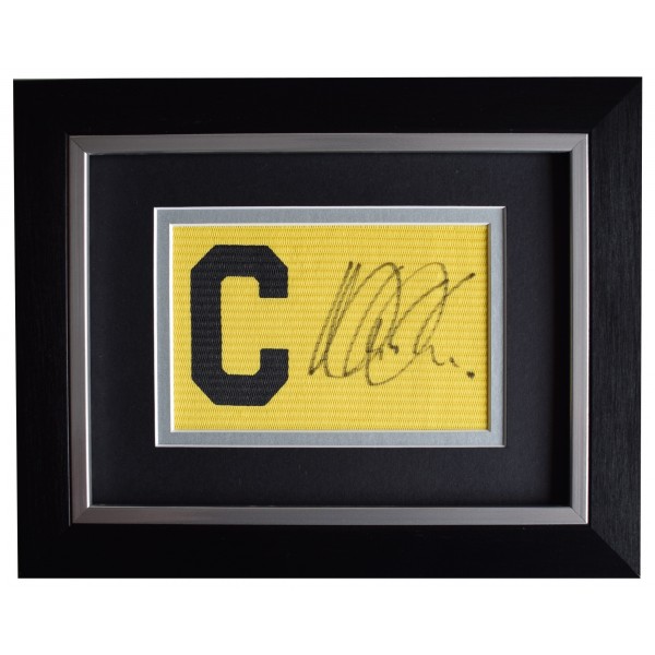 Nigel Winterburn Signed Framed Captains Armband Autograph Display Arsenal AFTAL Perfect Gift Memorabilia	