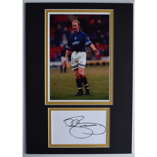 John Brown Signed Autograph A4 photo display Glasgow Rangers Football AFTAL COA Perfect Gift Memorabilia	