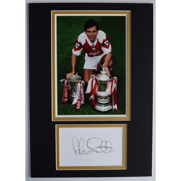 Alan Smith Signed Autograph A4 photo display Arsenal Football AFTAL COA Perfect Gift Memorabilia	