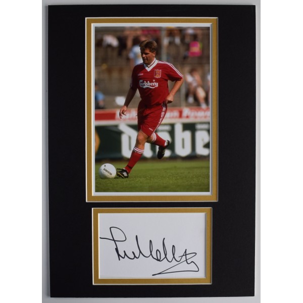 Jan Molby Signed Autograph A4 photo display Liverpool Football LFC AFTAL COA Perfect Gift Memorabilia	