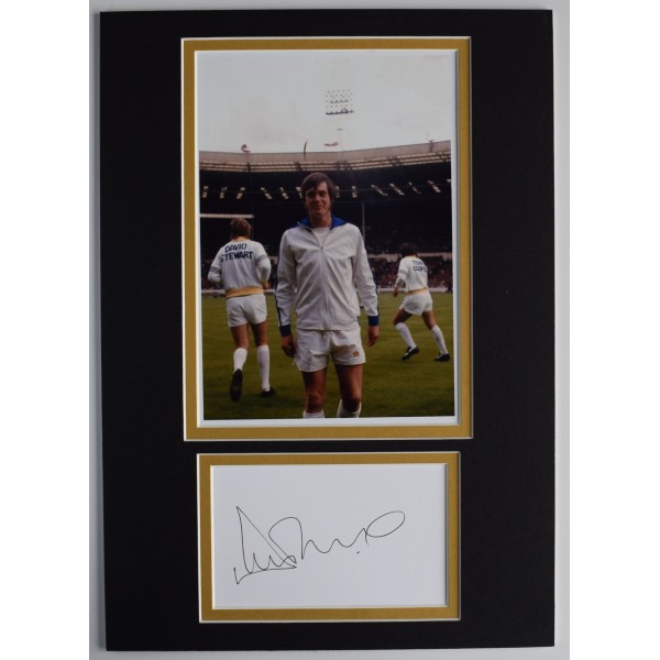 Duncan McKenzie Signed Autograph A4 photo display Leeds Utd Football COA AFTAL Perfect Gift Memorabilia	