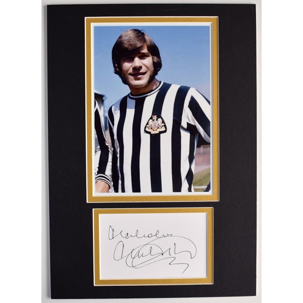 Malcolm Macdonald Signed Autograph A4 photo display Newcastle United COA AFTAL Perfect Gift Memorabilia	