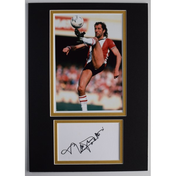 Frank Worthington Signed Autograph A4 photo display Southampton Football AFTAL Perfect Gift Memorabilia	