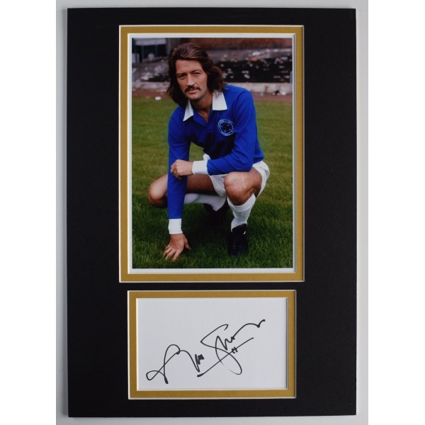 Frank Worthington Signed Autograph A4 photo display Leicester City Football AFTAL Perfect Gift Memorabilia	