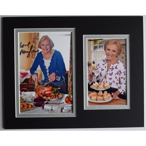 Mary Berry Signed Autograph 10x8 photo display Chef TV Bake Off Baker AFTAL COA Perfect Gift Memorabilia	