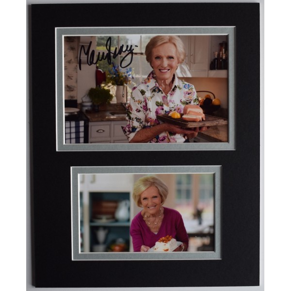 Mary Berry Signed Autograph 10x8 photo display Chef TV Bake Off Baker AFTAL COA Perfect Gift Memorabilia	