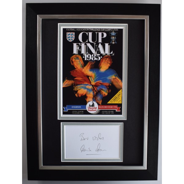 Kevin Moran Signed A4 Framed Autograph Photo Display Man Utd 1985 FA Cup Final AFTAL Perfect Gift Memorabilia	