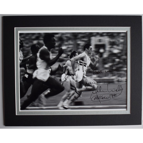 Allan Wells Signed Autograph 10x8 photo display Olympics Moscow 1980 AFTAL COA Perfect Gift Memorabilia	