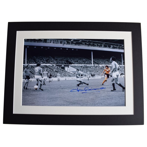 John Richards Signed autograph 16x12 photo display Wolves League Cup Final 1974 AFTAL Perfect Gift Memorabilia	