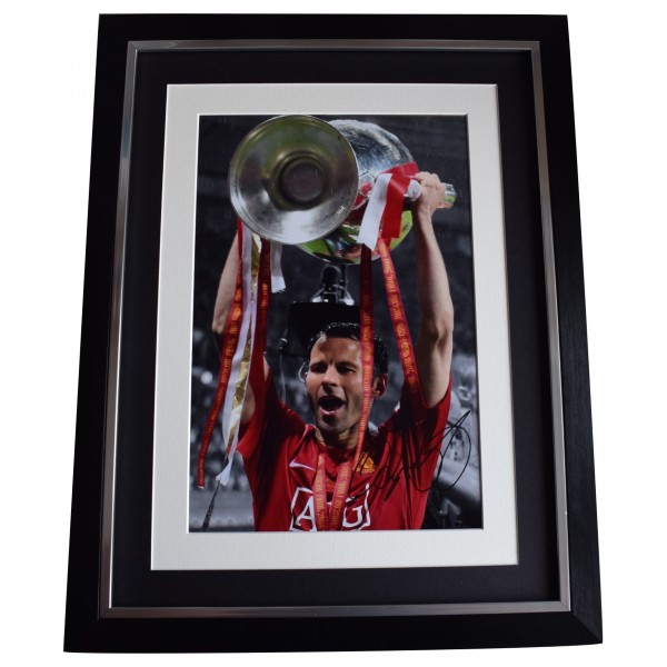 Ryan Giggs Signed Autograph framed 16x12 photo display Manchester United COA AFTAL Perfect Gift Memorabilia	
