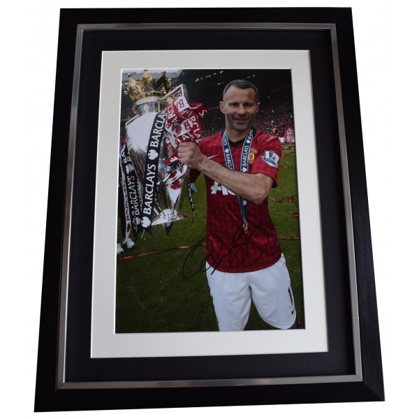 Ryan Giggs Signed Autograph framed 16x12 photo display Manchester United COA AFTAL Perfect Gift Memorabilia	