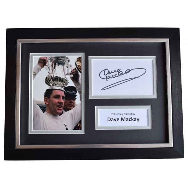 Dave Mackay Signed A4 Framed Autograph Photo Display Tottenham Hotspur Football AFTAL Perfect Gift Memorabilia	