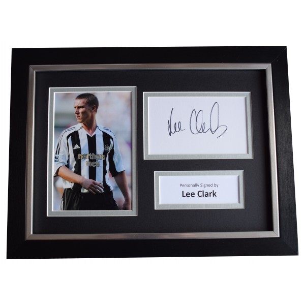Lee Clark Signed A4 Framed Autograph Photo Display Newcastle United Football COA AFTAL Perfect Gift Memorabilia	