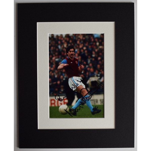 Dennis Mortimer Signed Autograph 10x8 photo display Aston Villa Football COA AFTAL Perfect Gift Memorabilia		
