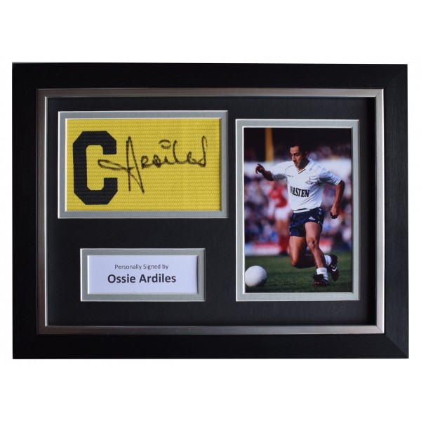 Ossie Ardiles Signed Framed Captains Armband photo A4 display Spurs Football COA AFTAL Perfect Gift Memorabilia		