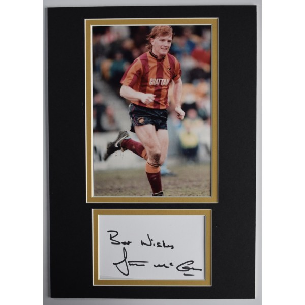 Stuart McCall Signed Autograph A4 photo display Bradford City Football COA AFTAL Perfect Gift Memorabilia		