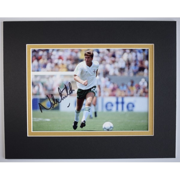 Norman Whiteside Signed Autograph 10x8 photo display Ireland Football COA AFTAL Perfect Gift Memorabilia		