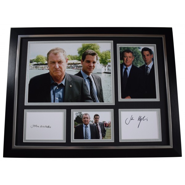 John Nettles & John Hopkins Signed Autograph framed 16x12 photo display Midsomer AFTAL Perfect Gift Memorabilia	