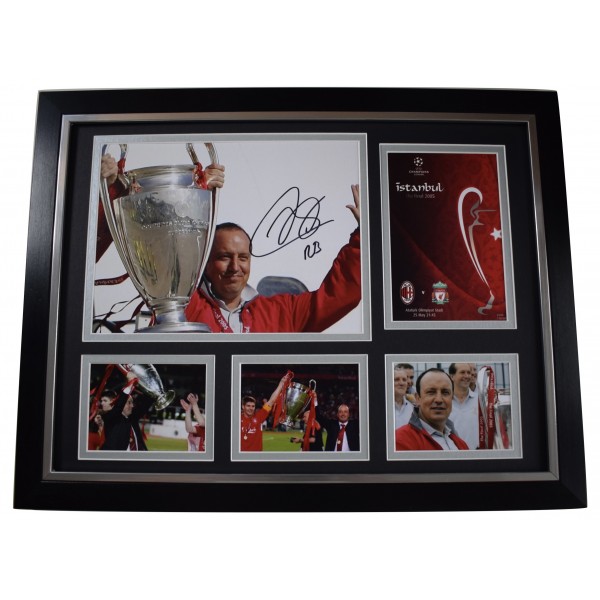 Rafa Benitez Signed Autograph framed 16x12 photo display Liverpool Football COA AFTAL Perfect Gift Memorabilia	