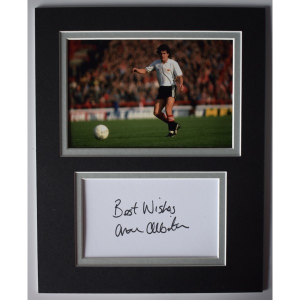 Arthur Albiston Signed Autograph 10x8 photo display Manchester united Football AFTAL Perfect Gift Memorabilia Arthur Albiston Signed Autograph 10x8 photo display Manchester united Football AFTAL Perfect Gift Memorabilia