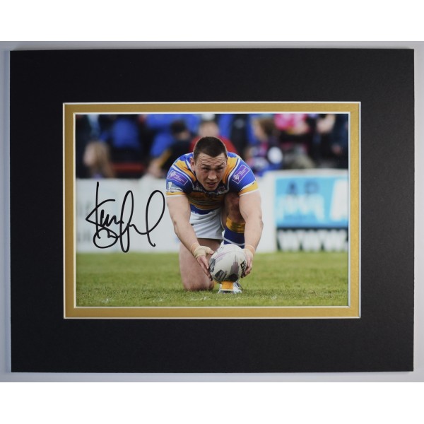 Kevin Sinfield Signed Autograph 10x8 photo display Leeds rhinos Rugby League COA AFTAL Perfect Gift Memorabilia		